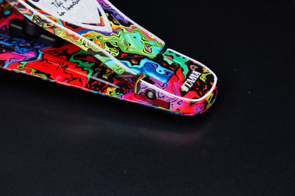 TAMA 50th Limited Iron Cobra Power Glide Twin Pedal - Marble Psychedelic Rainbow Finish