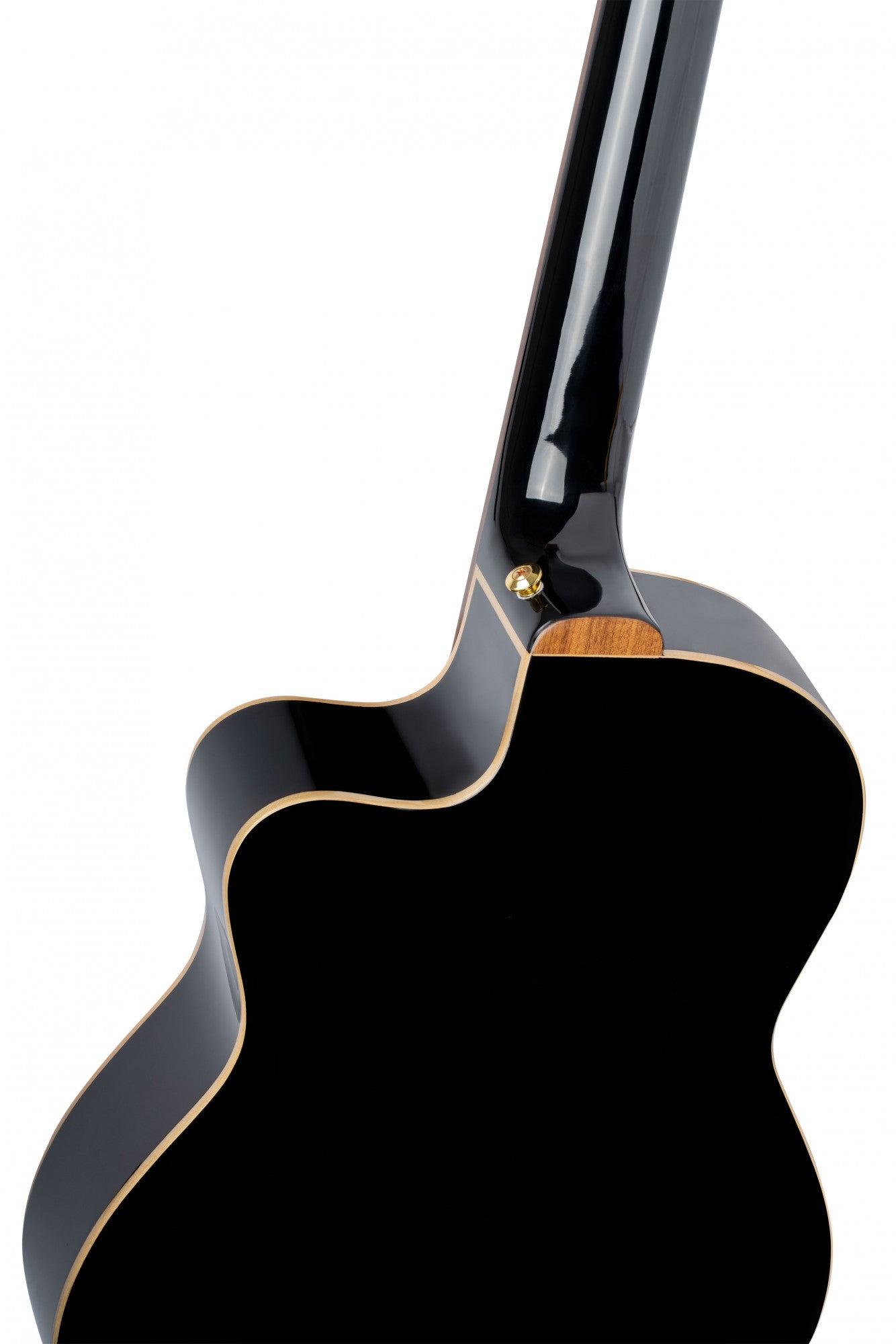ORTEGA Performer Series Konzertgitarre 4/4 Schmaler Hals Dünner Korpus - schwarz + Bag