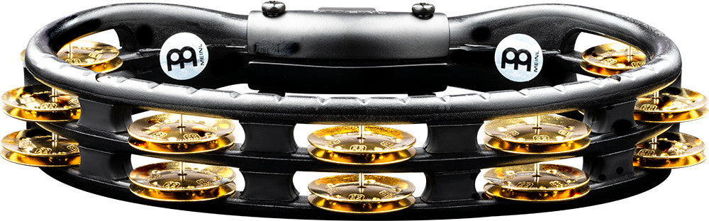 MEINL Percussion Traditional Mountable ABS Series Molded ABS Tambourine - Black/Solid Brass Jingles