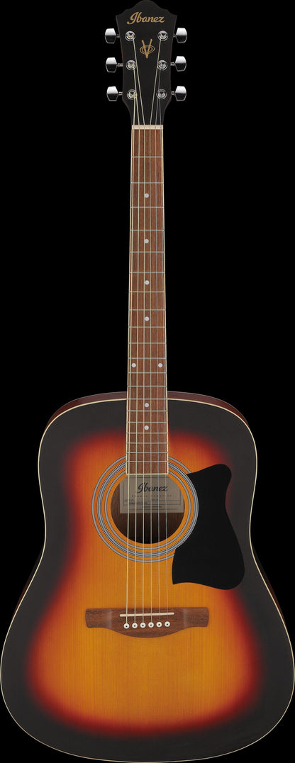 IBANEZ Jampack Acoustic Guitar Set 6-String - Open Pore Vintage Sunburst + Gig Bag, Strap, Tuner & Picks