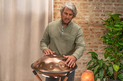 MEINL Sonic Energy Sensory Handpan, Stainless Steel, E La Sirena, 10 Notes, 432 Hz, Vintage copper, Engraved design