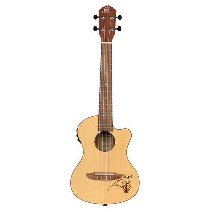 ORTEGA Bonfire Series Preamp Tenor Ukulele 4 String - Spruce/Sapele Natural