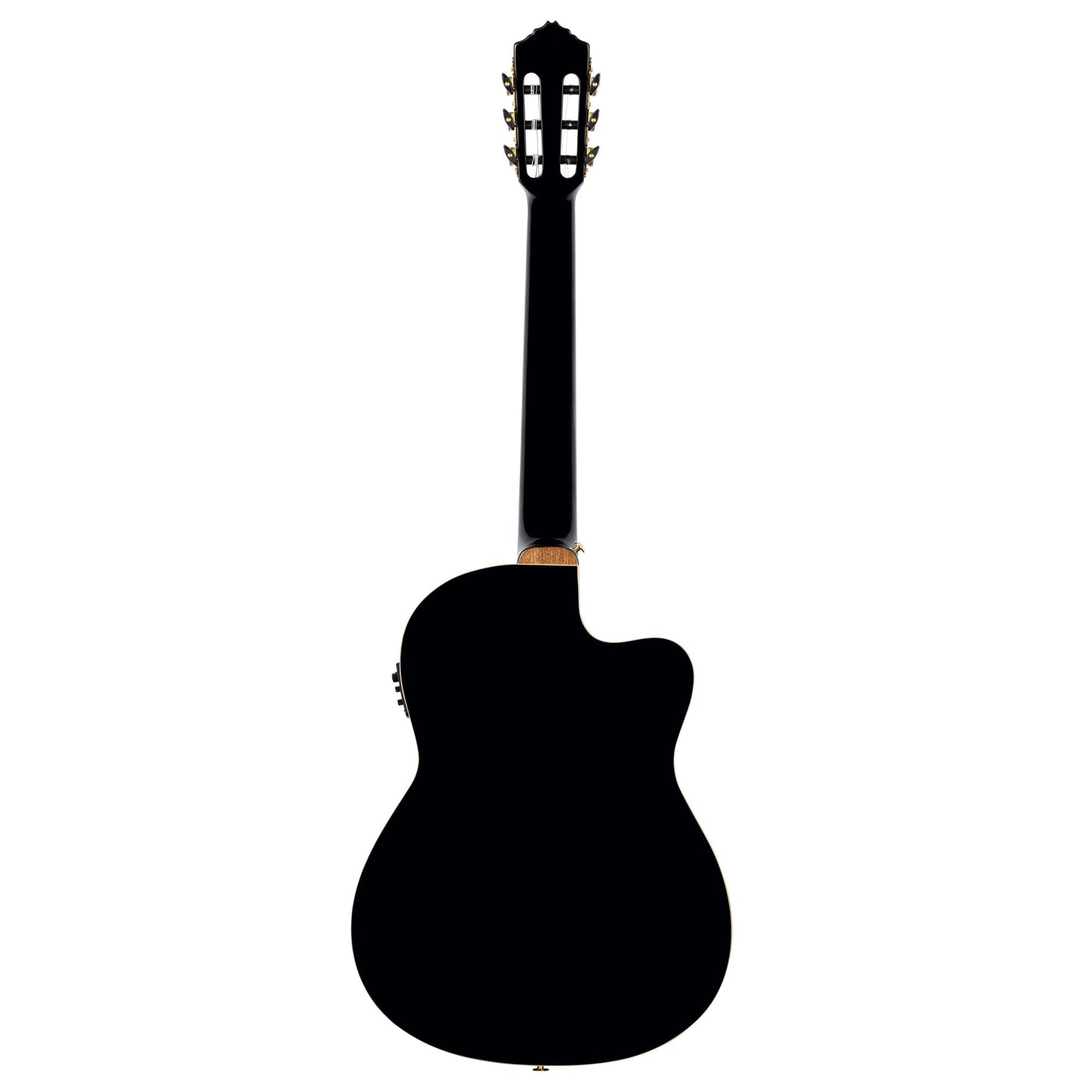 ORTEGA Feel Series Konzertgitarre 4/4 Schmaler Hals Dünner Korpus Lefty - schwarz inkl. Tasche und Gurt