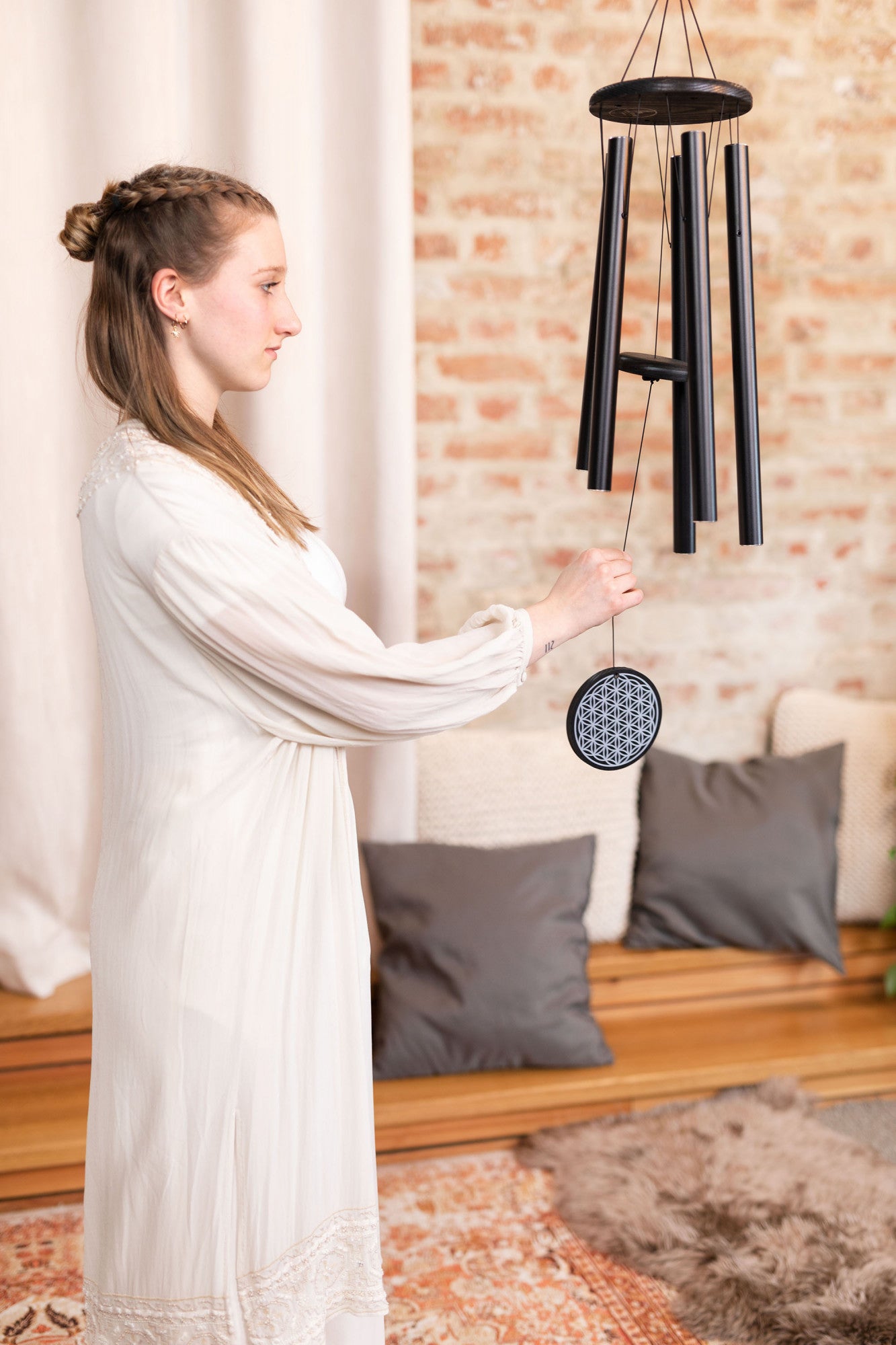 MEINL Sonic Energy Flower of Life Meditation Chime 36"/90 cm - 432 Hz - Black