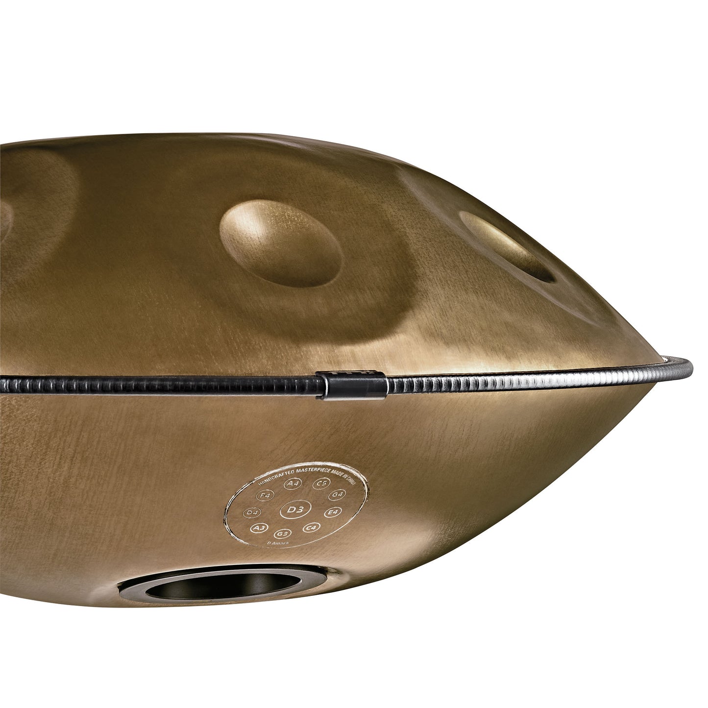 MEINL Sonic Energy Sensory Handpan Stainless Steel D Amara 10 Notes 440 Hz - Vintage Gold