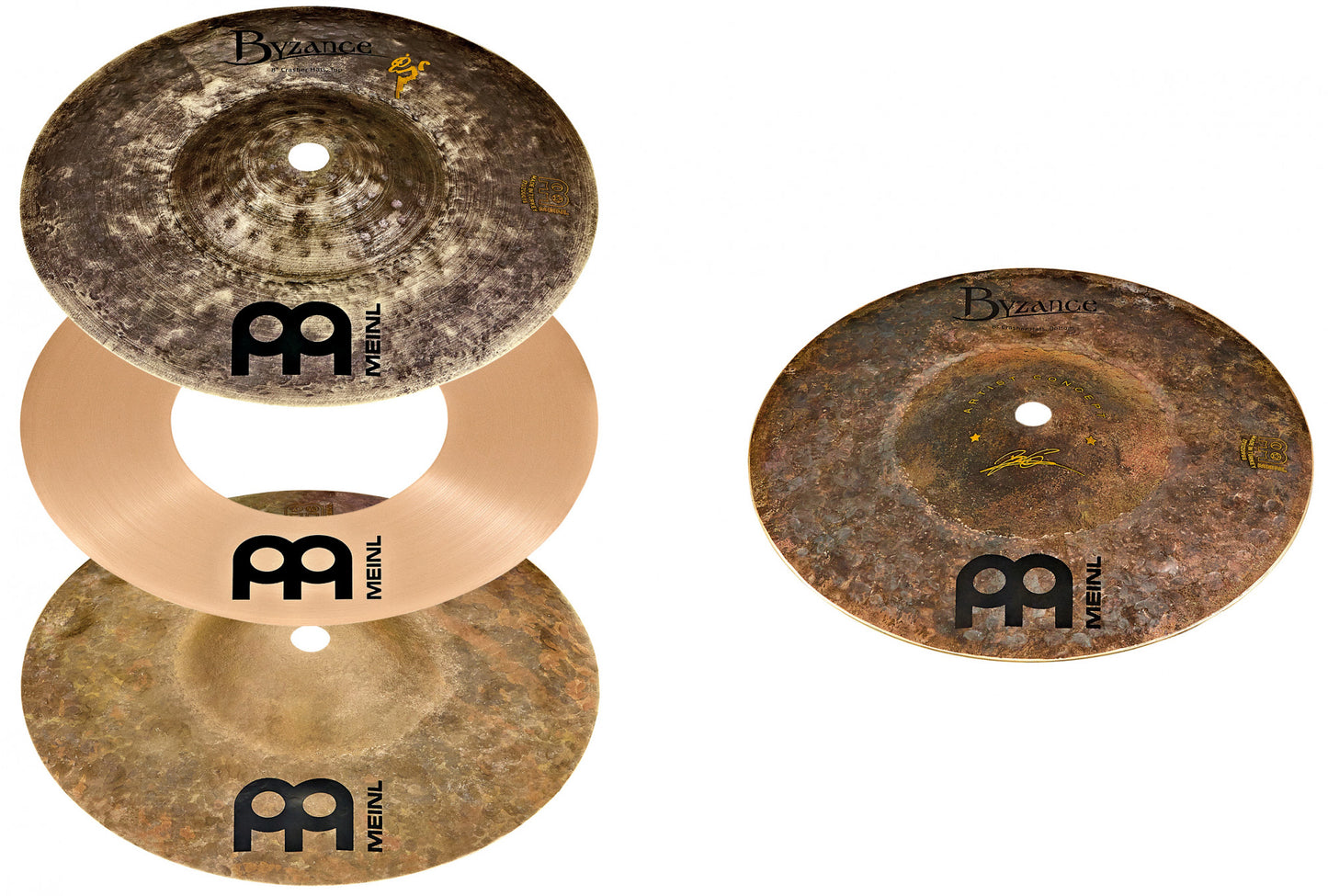MEINL Cymbals Artist Concept Crasher Hats - Benny Greb - 8"/8"