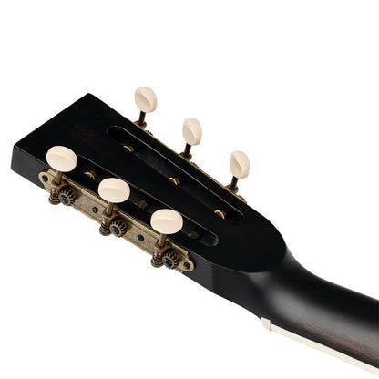 ORTEGA Americana Series Resonatorgitarre  6 String - Distressed Black / Antique Brass HW