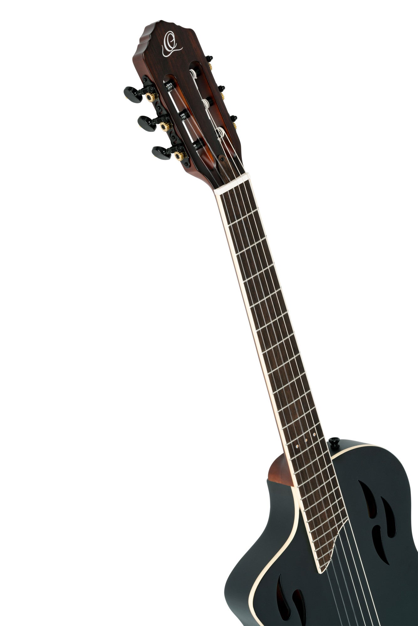 ORTEGA TourPlayer DeLuxe Nylon String Guitar 6-String Lefty - Spruce Black + Gig Bag
