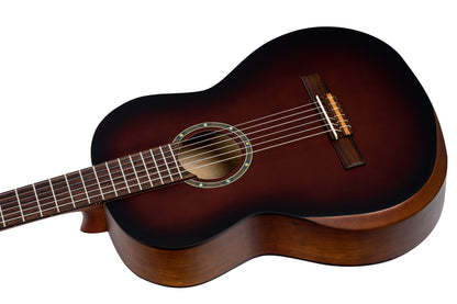 ORTEGA Student Series Pro DeLuxe 4/4 Classical Guitar 6 String - Solid Spruce / Catalpa Bourbon Fade