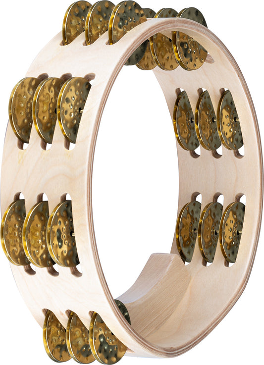 MEINL Percussion Artisan Edition Series Triple-Row Wood Tambourine - 8"