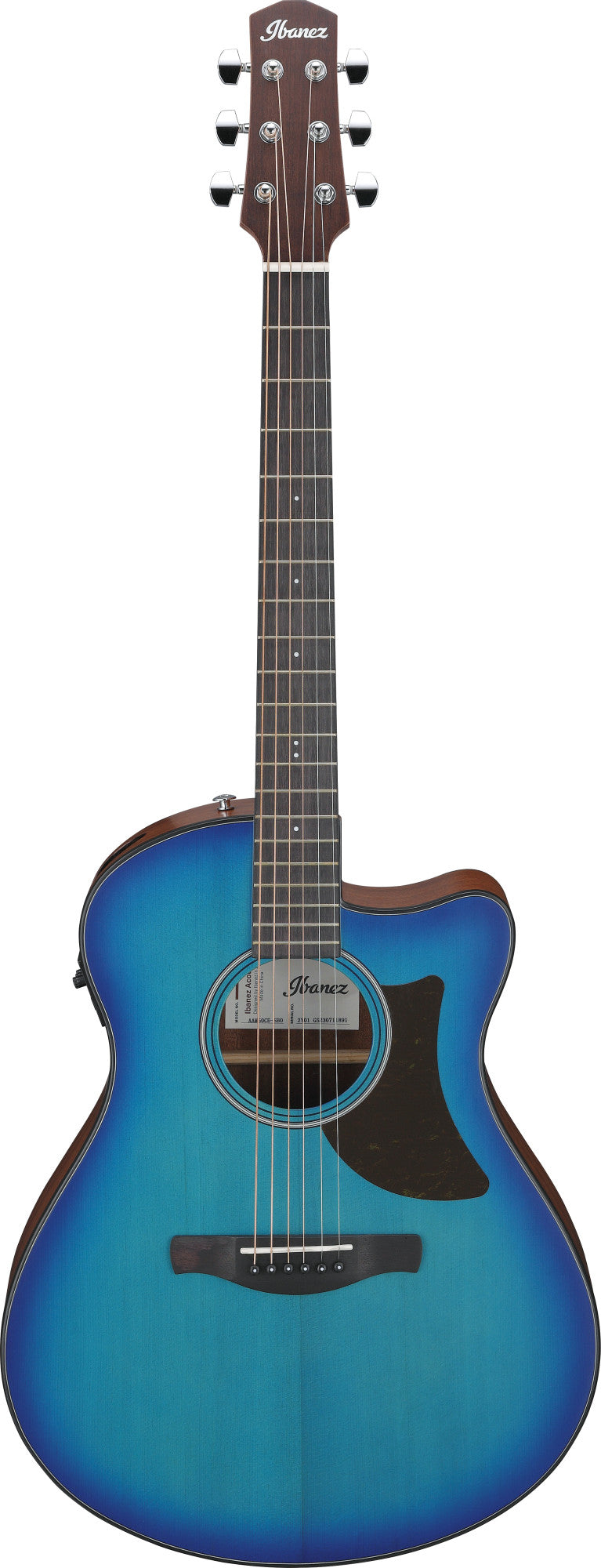 IBANEZ Advanced Acoustic AAM Acoustic Guitar 6-String - Sapphire Blue Burst Open Pore