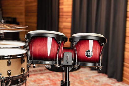 MEINL Percussion Headliner Series Wood Bongo 6 3/4" Macho & 8" Hembra - Wine Red Burst