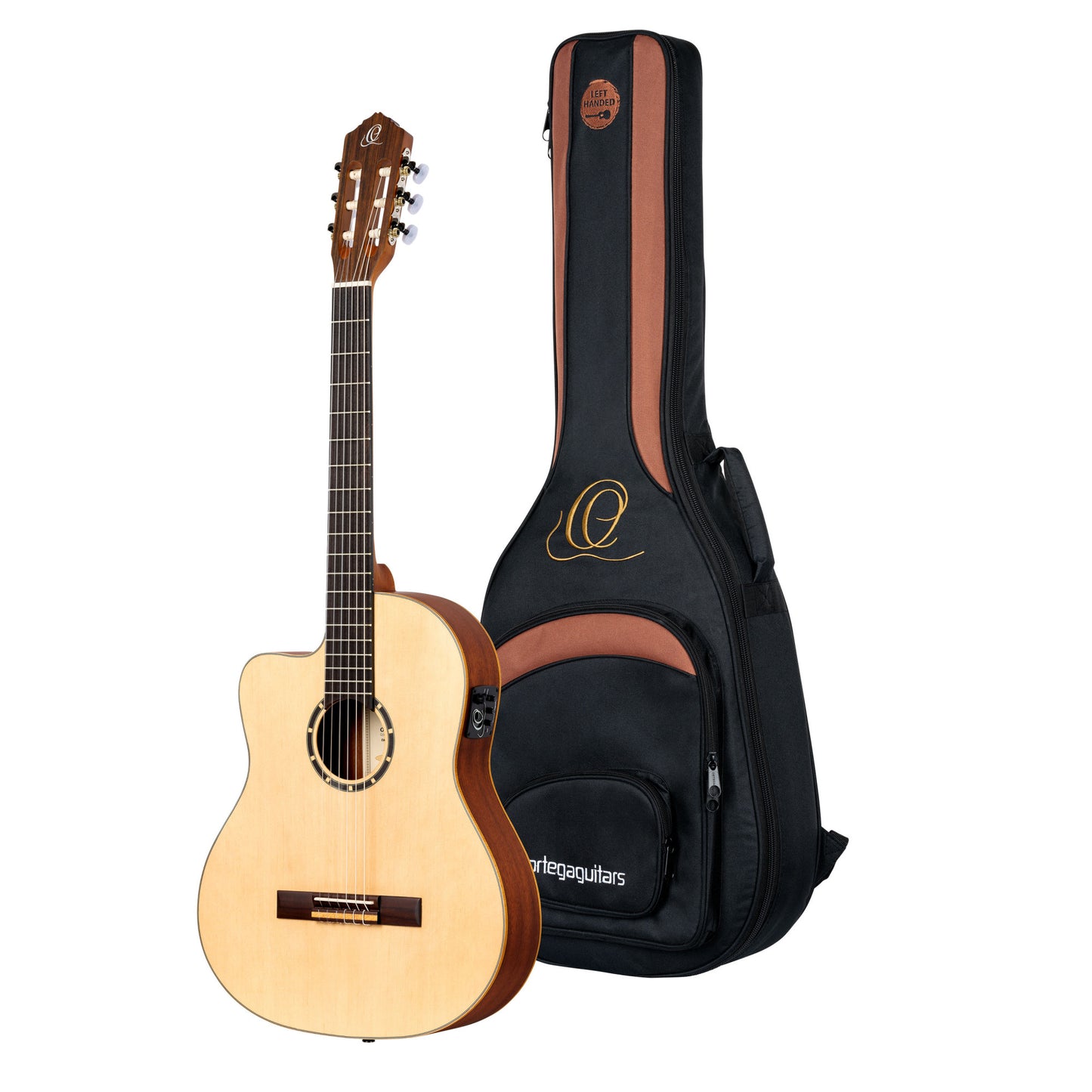 ORTEGA Family Series 4/4 Classical Slim Neck Guitar 6 String Lefty - Spruce / Mahogany Natural + Gig Bag