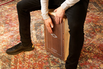 MEINL Percussion Artisan Edition Series String Cajon Tango Line - Grey Eucalyptus