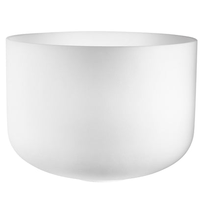 MEINL Sonic Energy White-Frosted Crystal Singing Bowl 16" - E3/Solarplexus Chakra/432 Hz