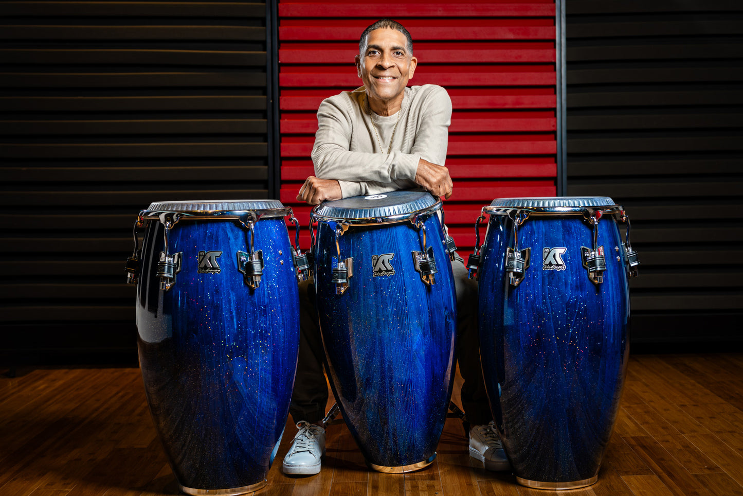 MEINL Percussion Artist Series William Kachiro Quinto 11"/REMO® Black Calfskin Skyndeep Heads - Blue Wave