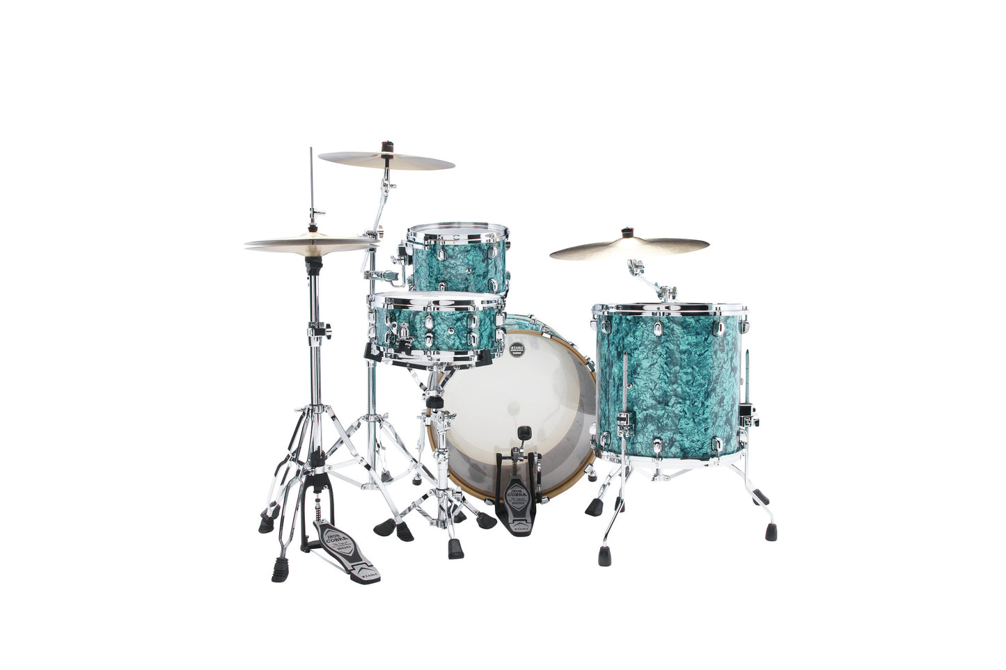 TAMA Starclassic Walnut/Birch Duracover Wrap Shell Kit 3 teilig - Turquoise Pearl/Chrom HW