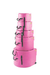 HARDCASE Rock/Fusion Case Set- 22“ Bass Drum, 10“ Tom, 12“ Tom, 14“ Floor Tom, 16“ Floor Tom, 14“ Snare Drum - Pink / fully lined
