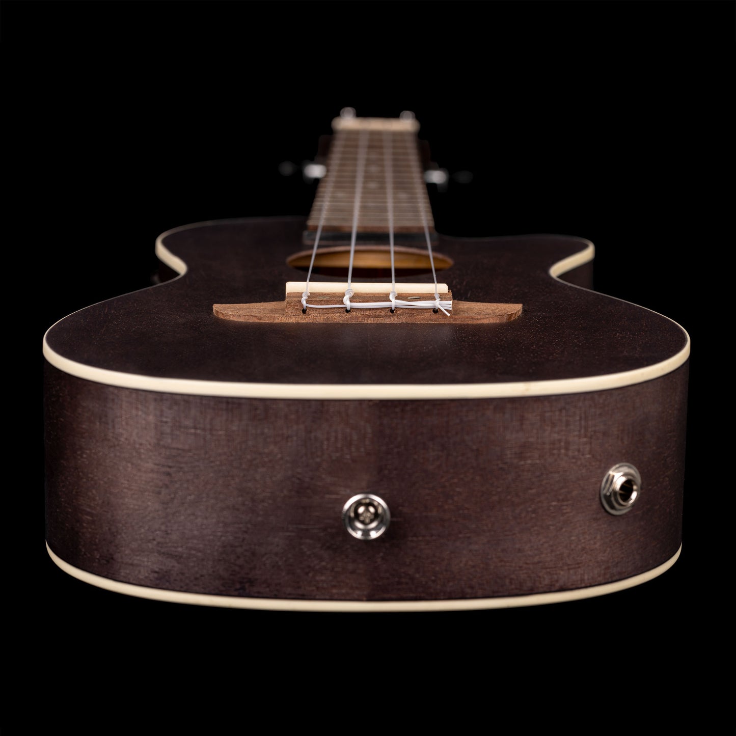 ORTEGA Earth Series Concert Preamp Ukulele 4 String - Okoume Coal Black