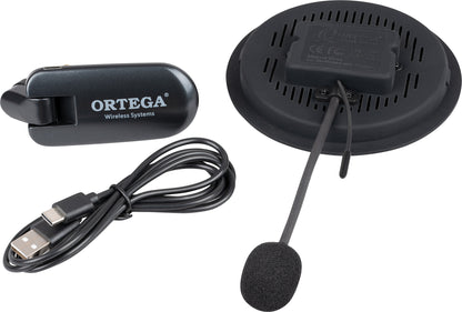 ORTEGA Kabelloses Schallloch-Tonabnehmersystem für akustische Gitarren - 100 mm Durchmesser