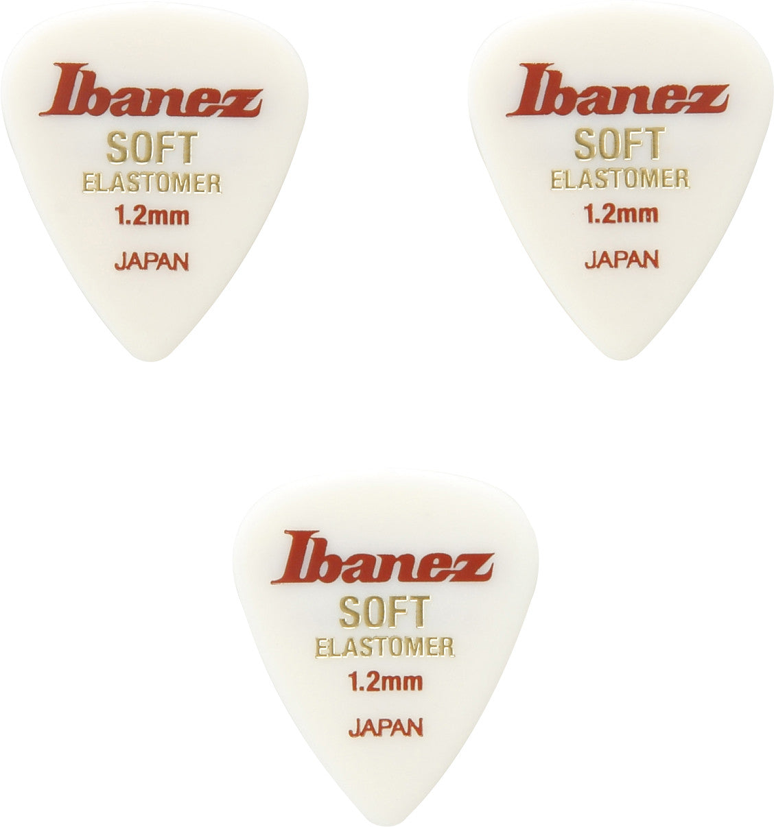 IBANEZ Elastomer Picks - 3er Pack