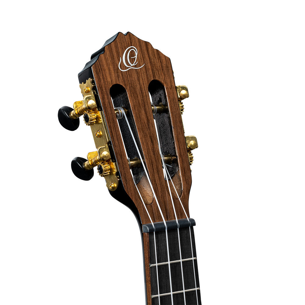 ORTEGA Onyx Serie Konzert Ukulele 4 String - Spruce / Mahogany Black + Bag