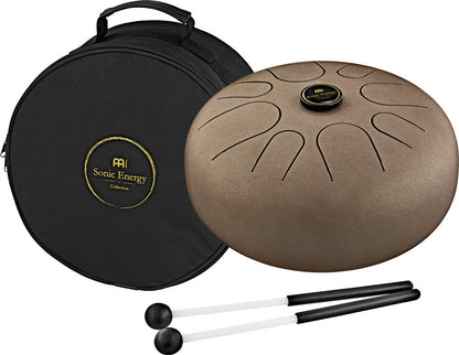 MEINL Sonic Energy Steel Tongue Drum 12" - A Minor/8 Notes/440 Hz - Vintage Brown