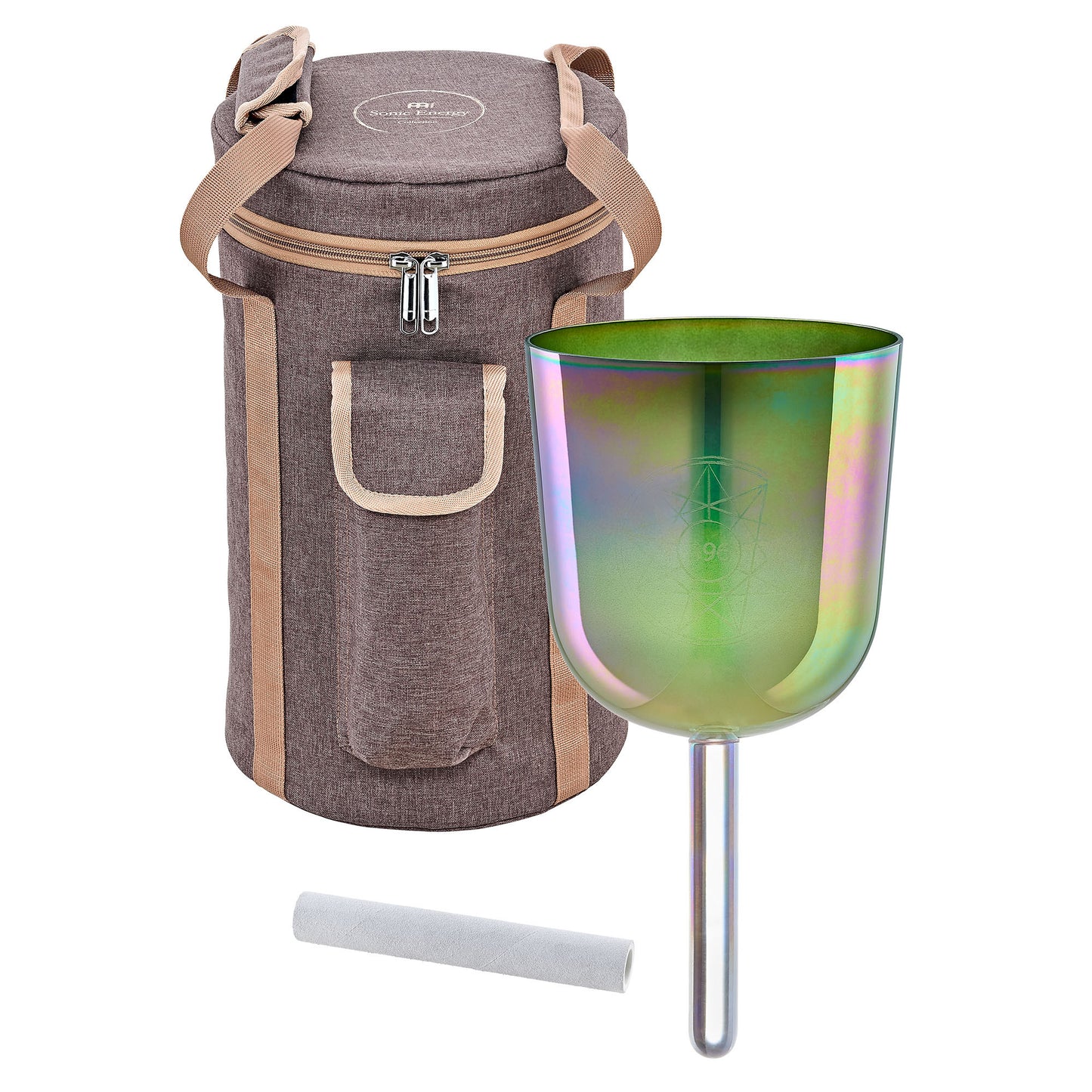 Meinl Sonic Energy 5.75" Essence Solfeggio Crystal Singing Bowl Ut 396 Hz, Olivgrün