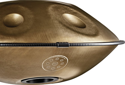 MEINL Sonic Energy Sensory Handpan Stainless Steel C# Minor 9 Notes 432 Hz - Vintage Gold