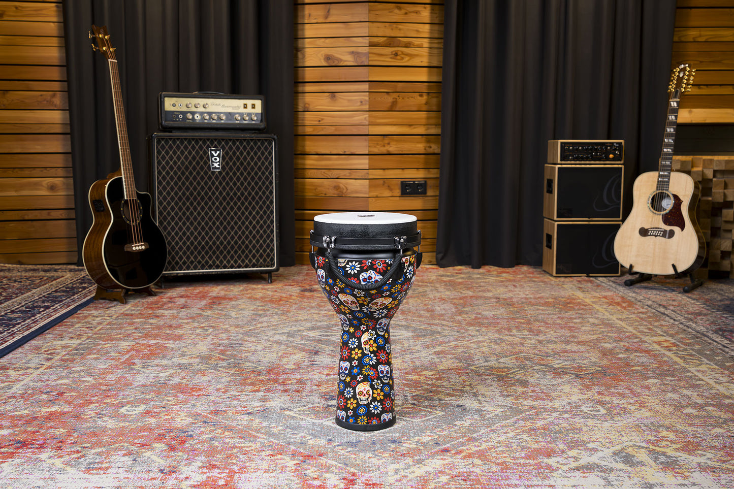 MEINL Percussion Jumbo Djembe 10" - Day Of The Dead