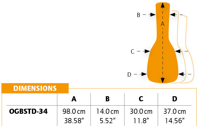 ORTEGA Economy Series 3/4 Classical-Guitar-Bag - Orange/Black