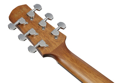 IBANEZ Advanced Acoustic AAD Acoustic Guitar 6-String - Transparent Charcoal Burst Top Natural Open Pore Back & Sides