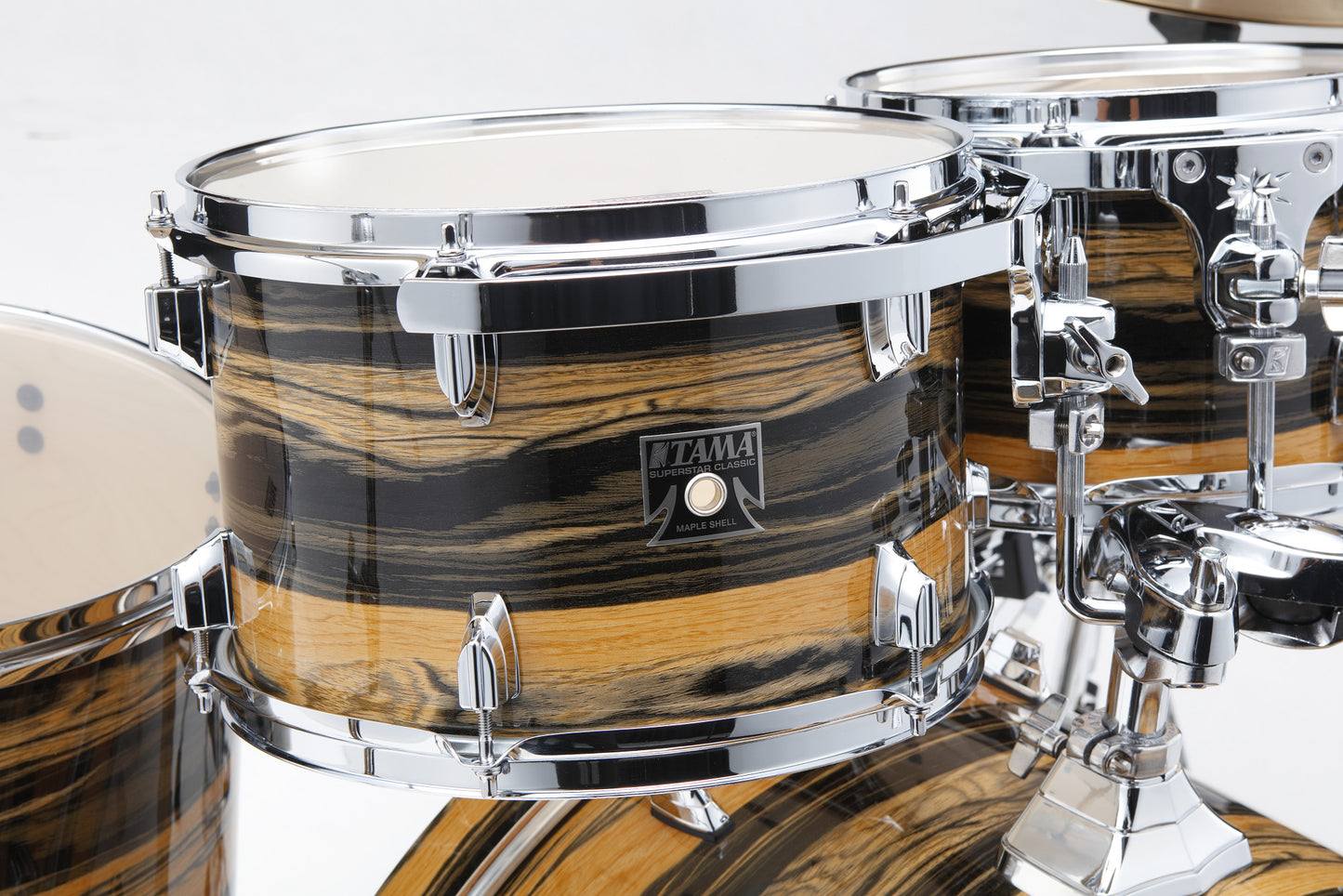 TAMA Superstar Classic Shell Kit 5 pcs - Natural Ebony Tiger Wrap/Chrome HW