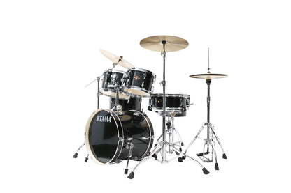TAMA Imperialstar Drum Set 5 pcs - Hairline Black/Chrome HW + MEINL Cymbals HCS Cymbal Kit/Stage Master Double-Braced Hardware Kit