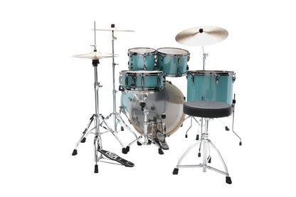 TAMA Imperialstar Drum Set 5 pcs - Sky Blue Mist/Chrome HW + MEINL Cymbals HCS Cymbal Kit/Stage Master Double-Braced Hardware Kit