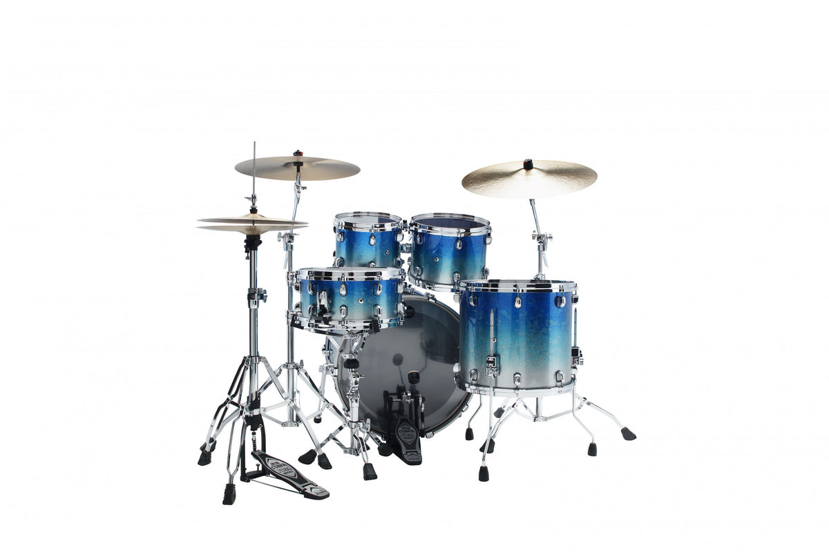 TAMA Starclassic Walnut/Birch Lacquer Shell Kit 4 pcs - Molten Blue Ice Fade/Chrome HW