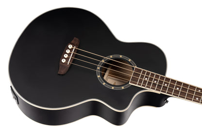 ORTEGA Deep Series 7 Medium Scale Acoustic Bass 4 String - Spruce / Mahogany Satin Black