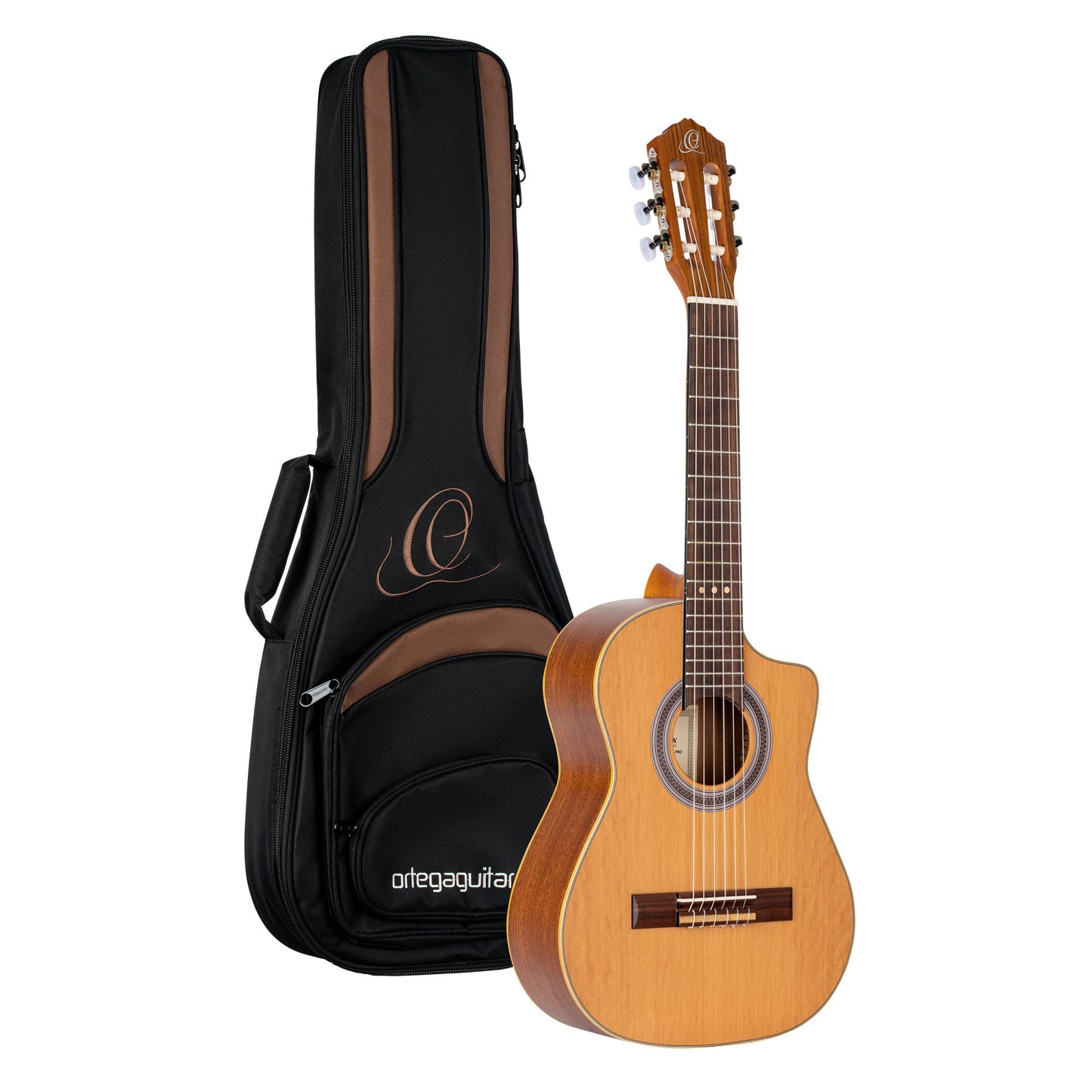 ORTEGA Requinto Series Pro 1/2 Akustikgitarre 6-String - Natural + Gigbag