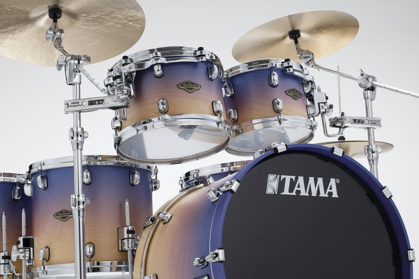 TAMA Starclassic Walnut/Birch Lacquer Shell Kit 5 teilig - Satin Purple Atmosphere Fade/Chrom HW