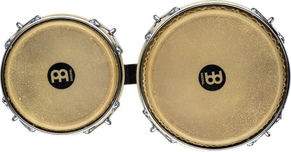 MEINL Percussion Woodcraft Series Wood Bongo 7" Macho & 9" Hembra - Zebra Finished Ash/Chrome HW