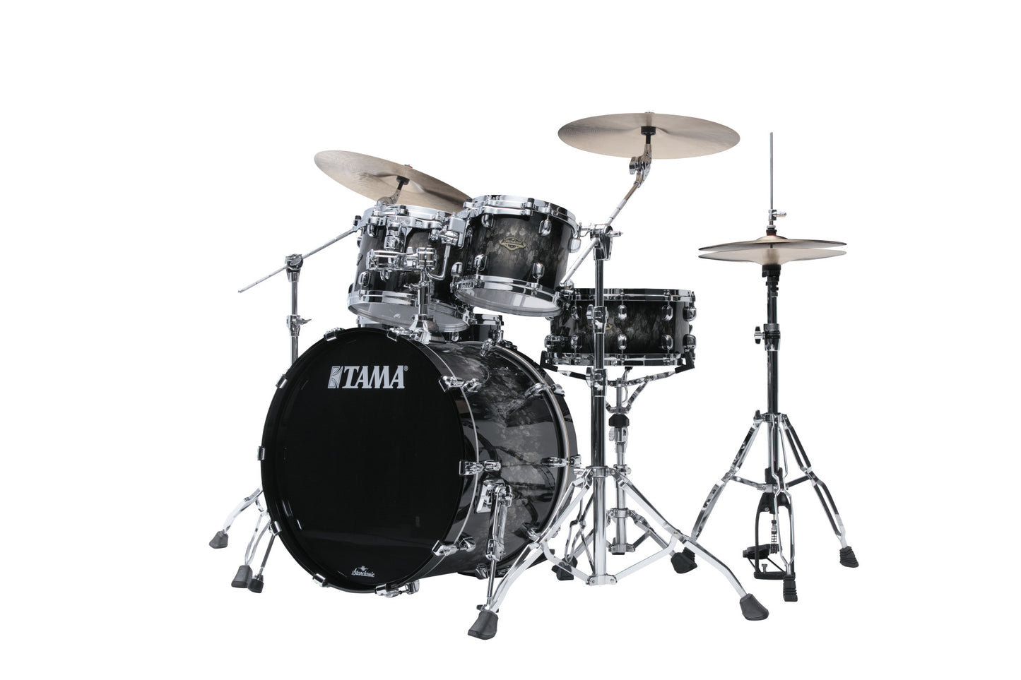 TAMA Starclassic Walnut/Birch Lacquer Shell Kit 4 pcs - Molten Platinum Burst/Chrome HW
