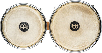 MEINL Percussion Wood Bongo 6 3/4" Macho & 8" Hembra - Super Natural/Chrome HW