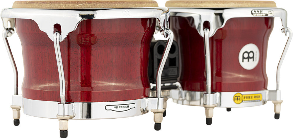 MEINL Percussion Professional Series Wood Bongo 7" Macho & 8 1/2" Hembra - Cherry Red