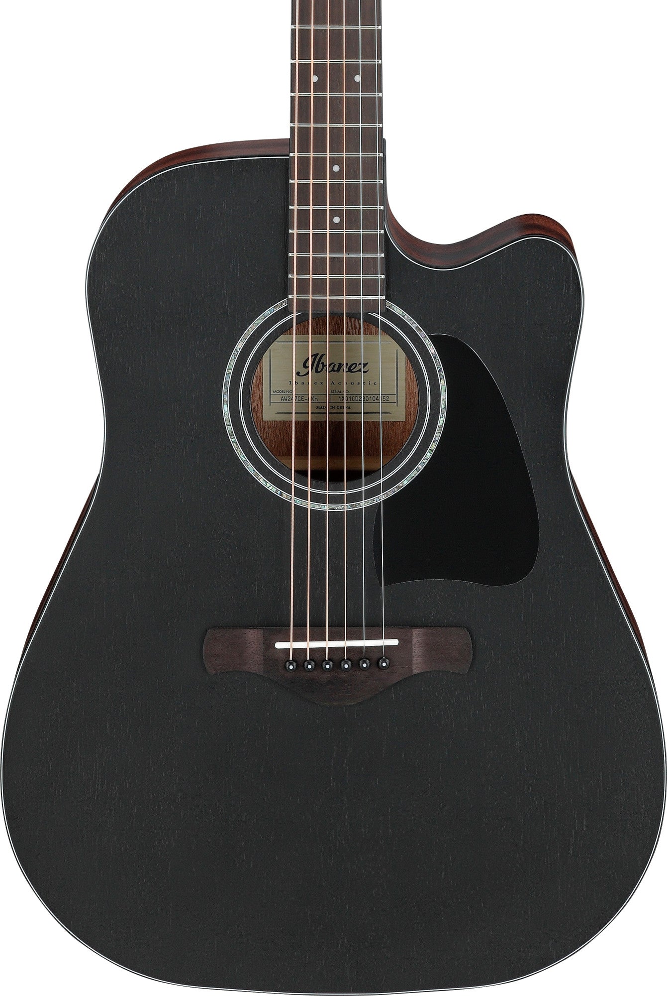 IBANEZ Artwood AW Acoustic Guitar 6-String - Weathered Black Open Pore
