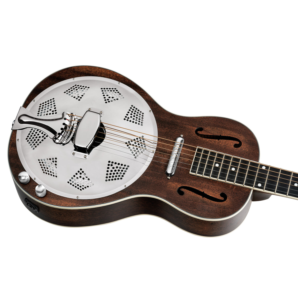 ORTEGA Americana Series Resonator Guitar 6 String - Whiskey Burst Matte / Chrome HW