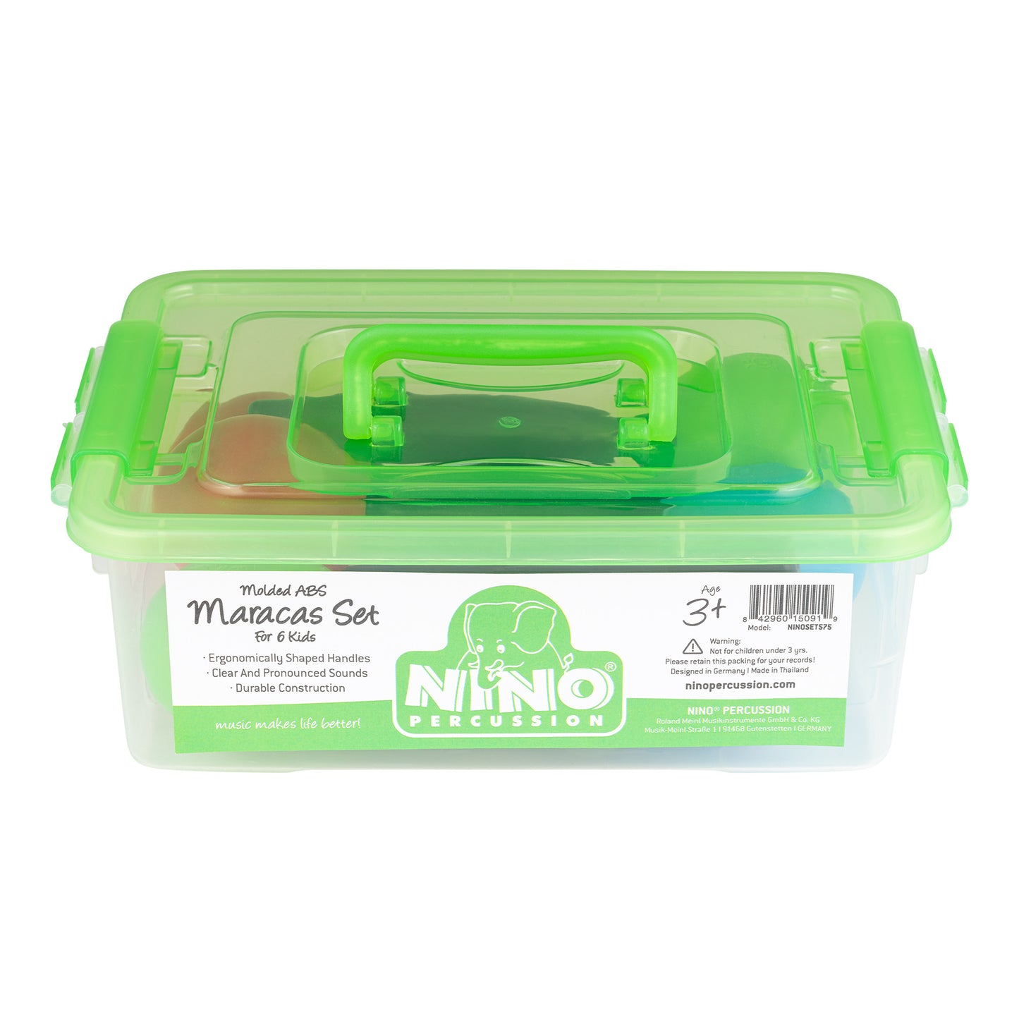 NINO Percussion Molded ABS Egg Maracas Set
