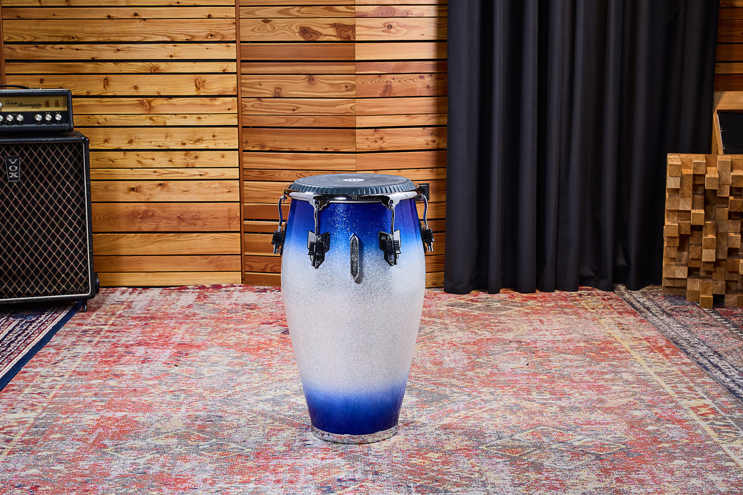 MEINL Percussion Artist Series William Kachiro Quinto 12 1/2" /REMO® Black Calfskin Skyndeep Heads - Electric Sky