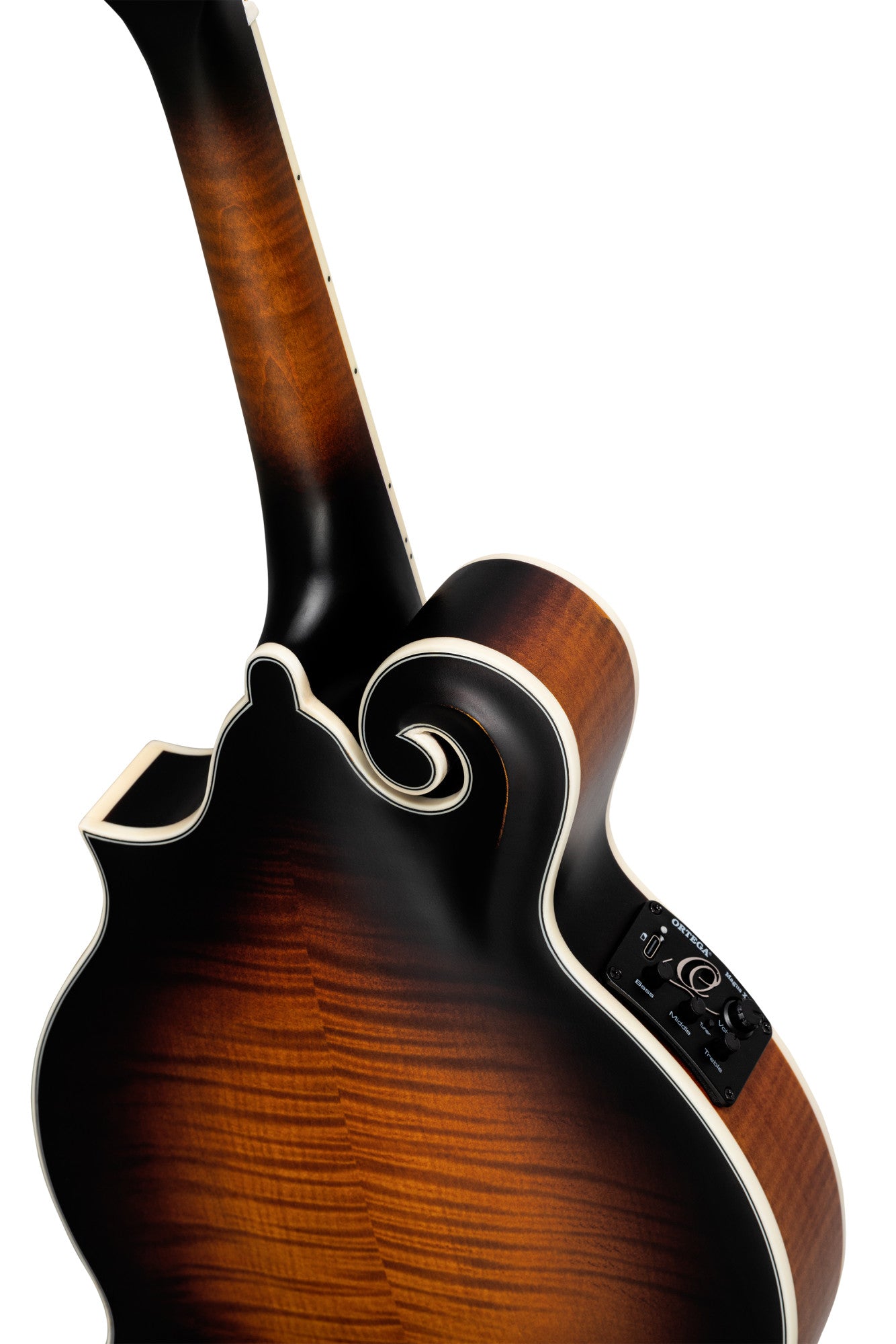 ORTEGA F-Style Serie Mandolin 8 String - Solid Spruce / Solid Flamed Antique Violin Oil + Bag