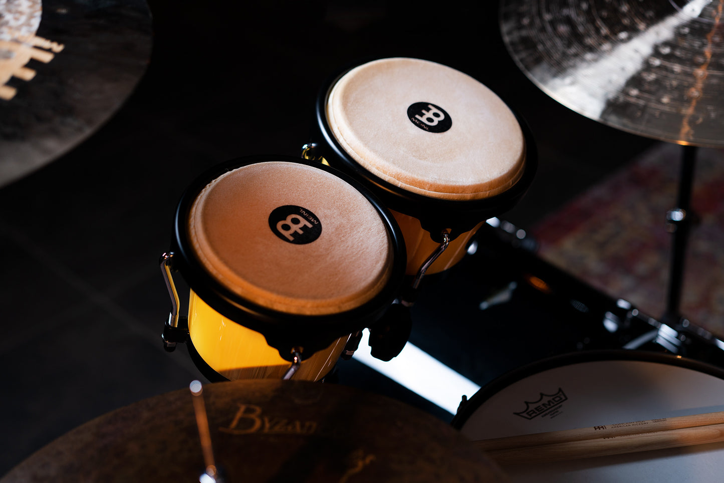 MEINL Percussion Journey Series Bongo 6 1/2" Macho & 7 1/2" Hembra - Illuminating Yellow