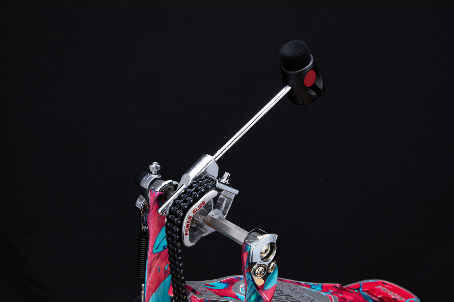 TAMA 50th Limited Iron Cobra Power Glide Twin Pedal - Marble Coral Swirl